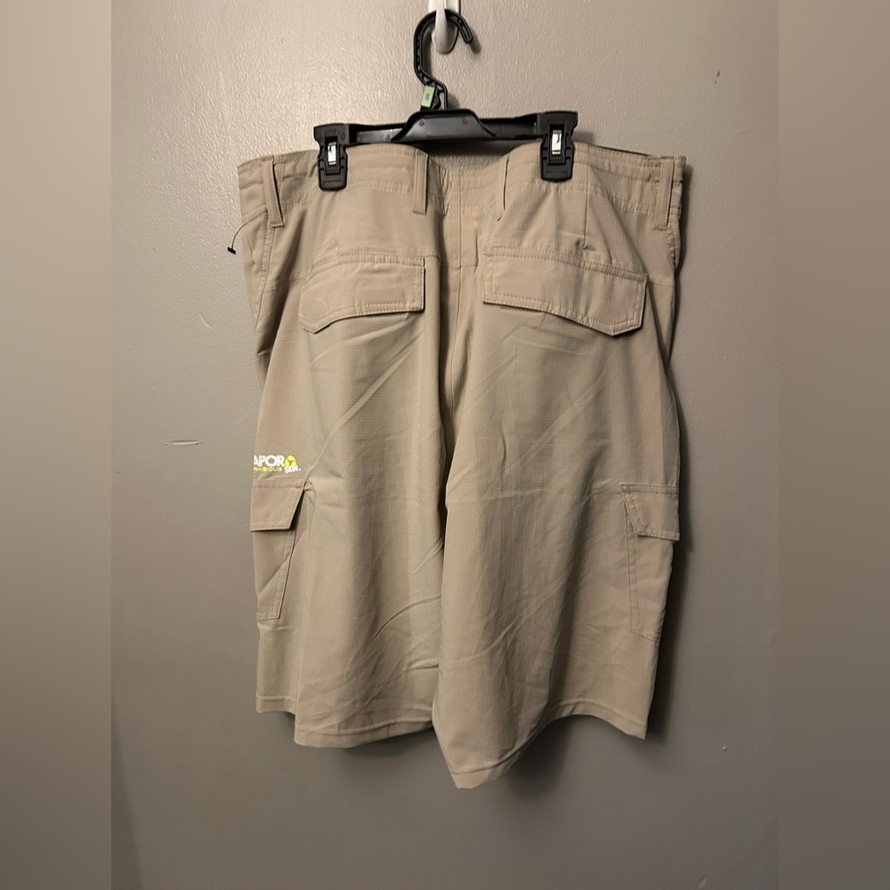Vapor shorts - tan “amphibious” stretch ripstop cargo - Picture 5 of 10
